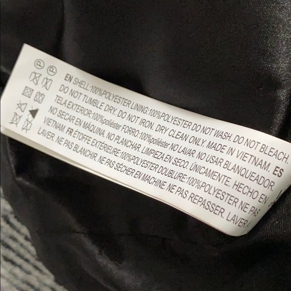 FOREVER 21 BLACK & GREY STRIPPED POLYESTER JACKET - Picture 6 of 10